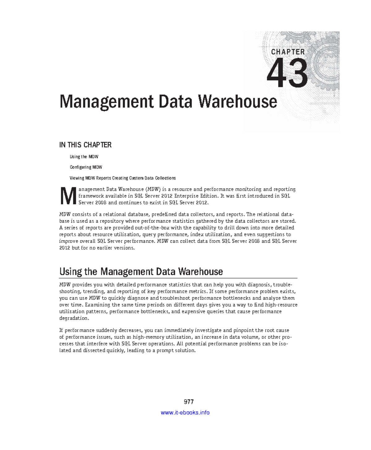 Sql server (102) - 977 C H A P T E R 43 Management Data Warehouse IN ...