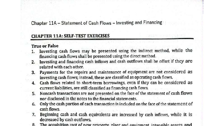 Chapter 11A: UFRS Statement of Cash Flows - Investing & Financing ...