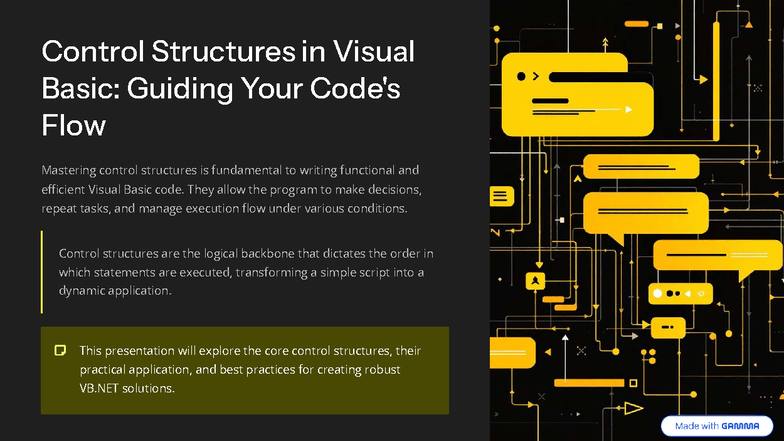 VB.NET Control Structures: Mastering Flow Control Techniques - Studocu