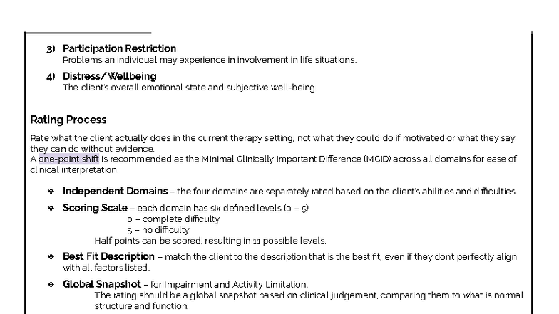 REHA2006 Notes - Intervention Stage: Approaches & Implementation (Wk 9 ...