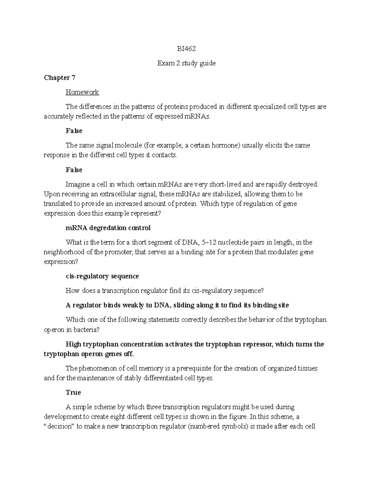 BI462 Exam 2 Study Guide: Key Topics & Concepts Overview - Studocu