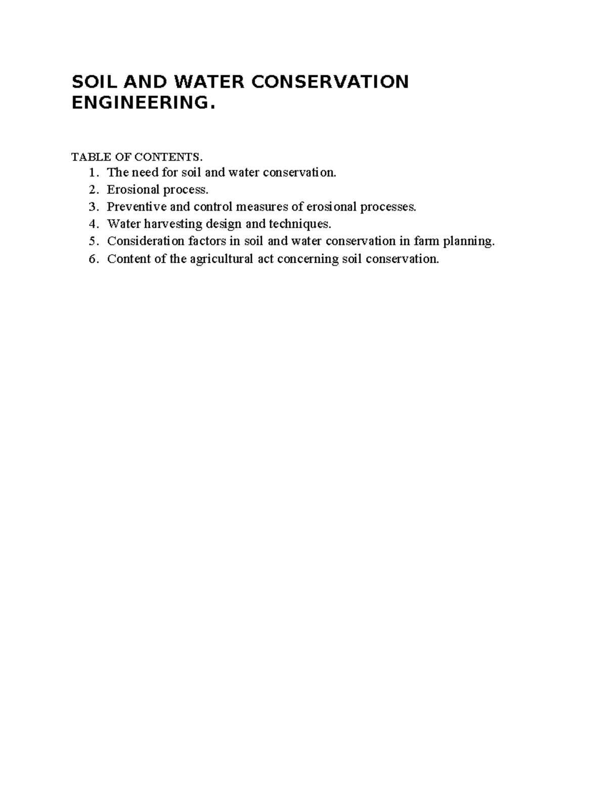 SOIL AND WATER CONSERVATION ENGINEERING: A Comprehensive Guide - Studocu