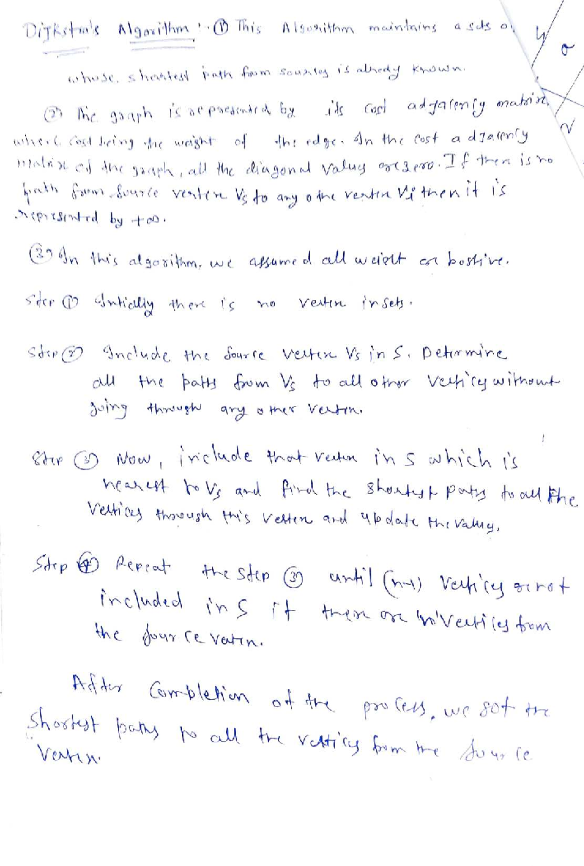 Dijkstra Algorithm Overview - DSA Algos Study Notes - Studocu
