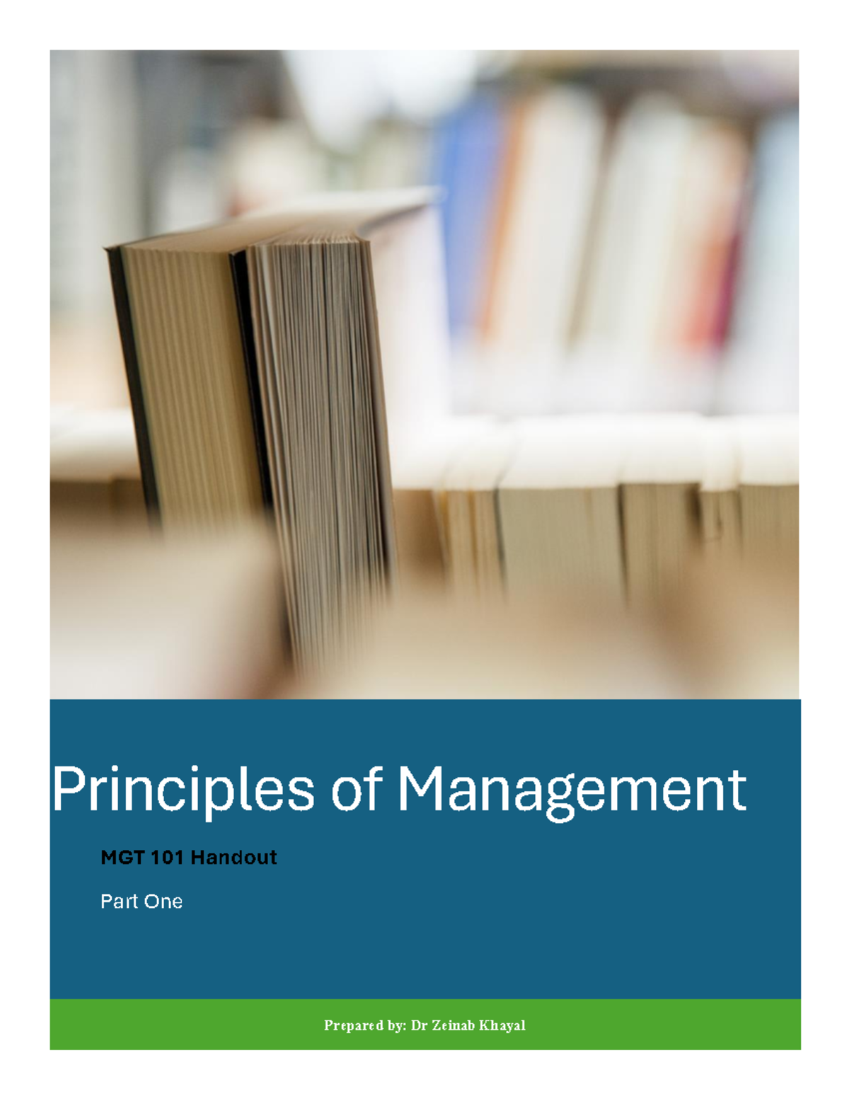 Principles of Management: MGT 101 - Chapter 1 Overview of Managers ...