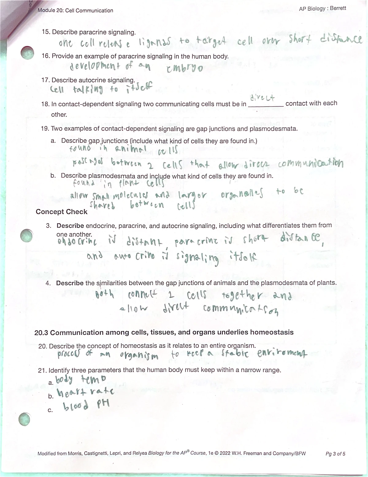 Unit 2 Cell Structure and Function Module 10 Page 3 - AP Biology ...
