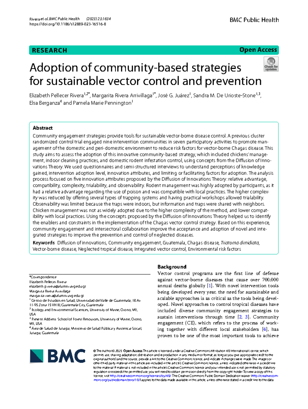 Community-Based Strategies for Sustainable Vector Control (2023) - Studocu