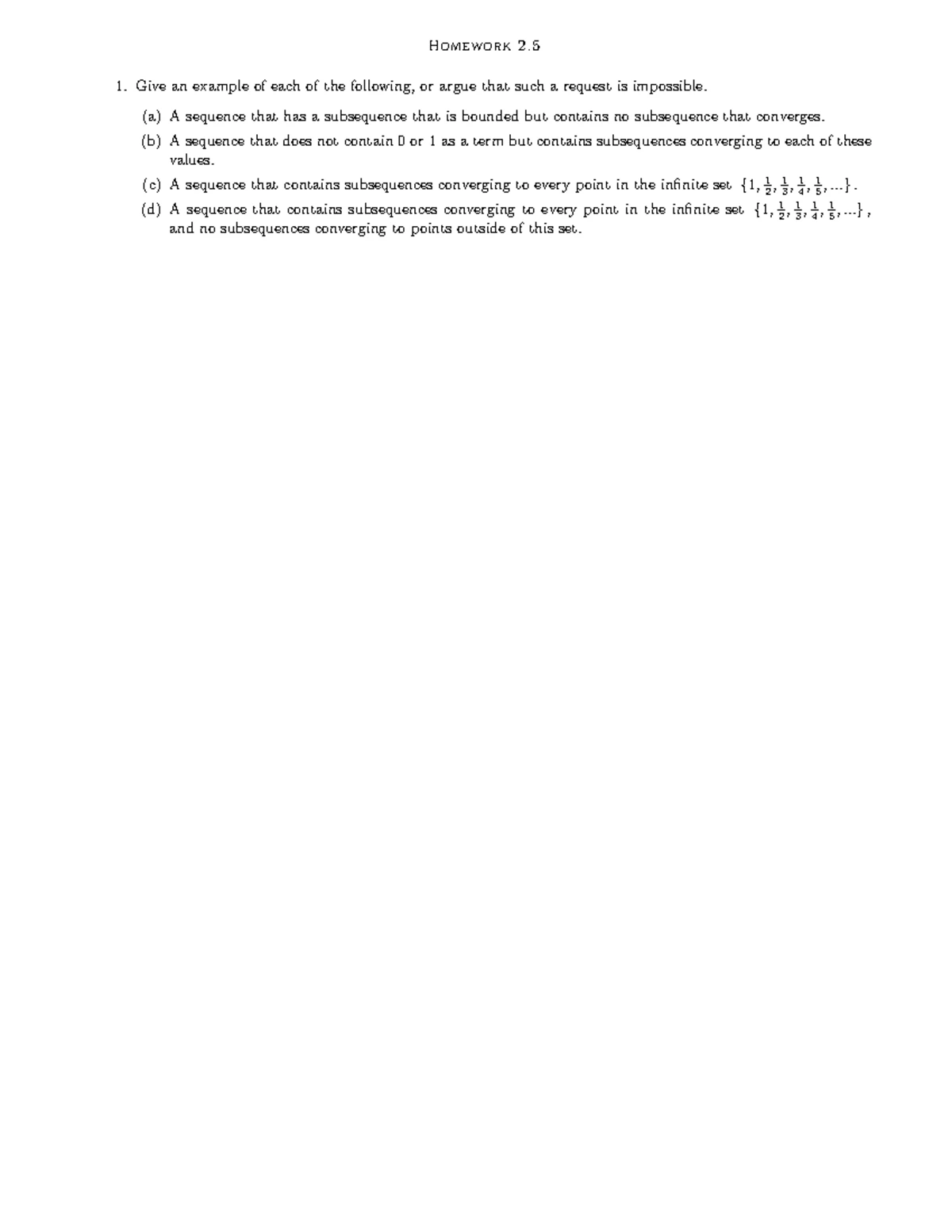 Mathematical Analysis: Sequences and Their Subsequences Problems ...