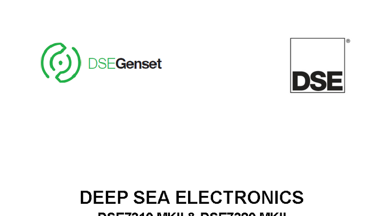 DSE7310 MKII & DSE7320 MKII Configuration Suite Manual - Studocu
