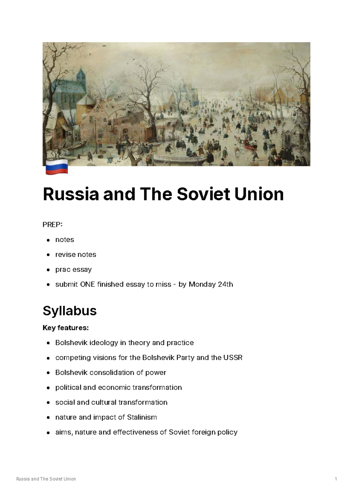 Russia and The Soviet Union - 󾓬 Russia and The Soviet Union PREP notes ...