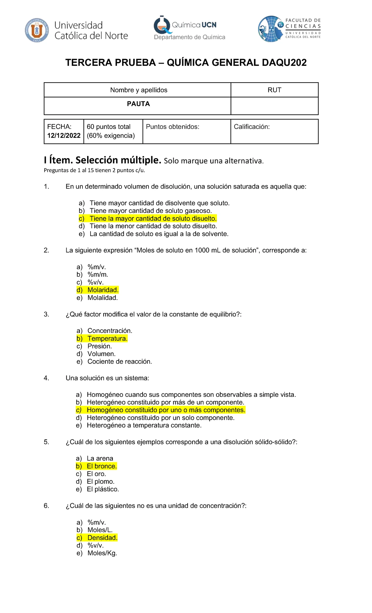 Unidad 4 y 5 (Guía ejercicios + solucionario) 2024 - GUÍA DE EJERCICIOS ...