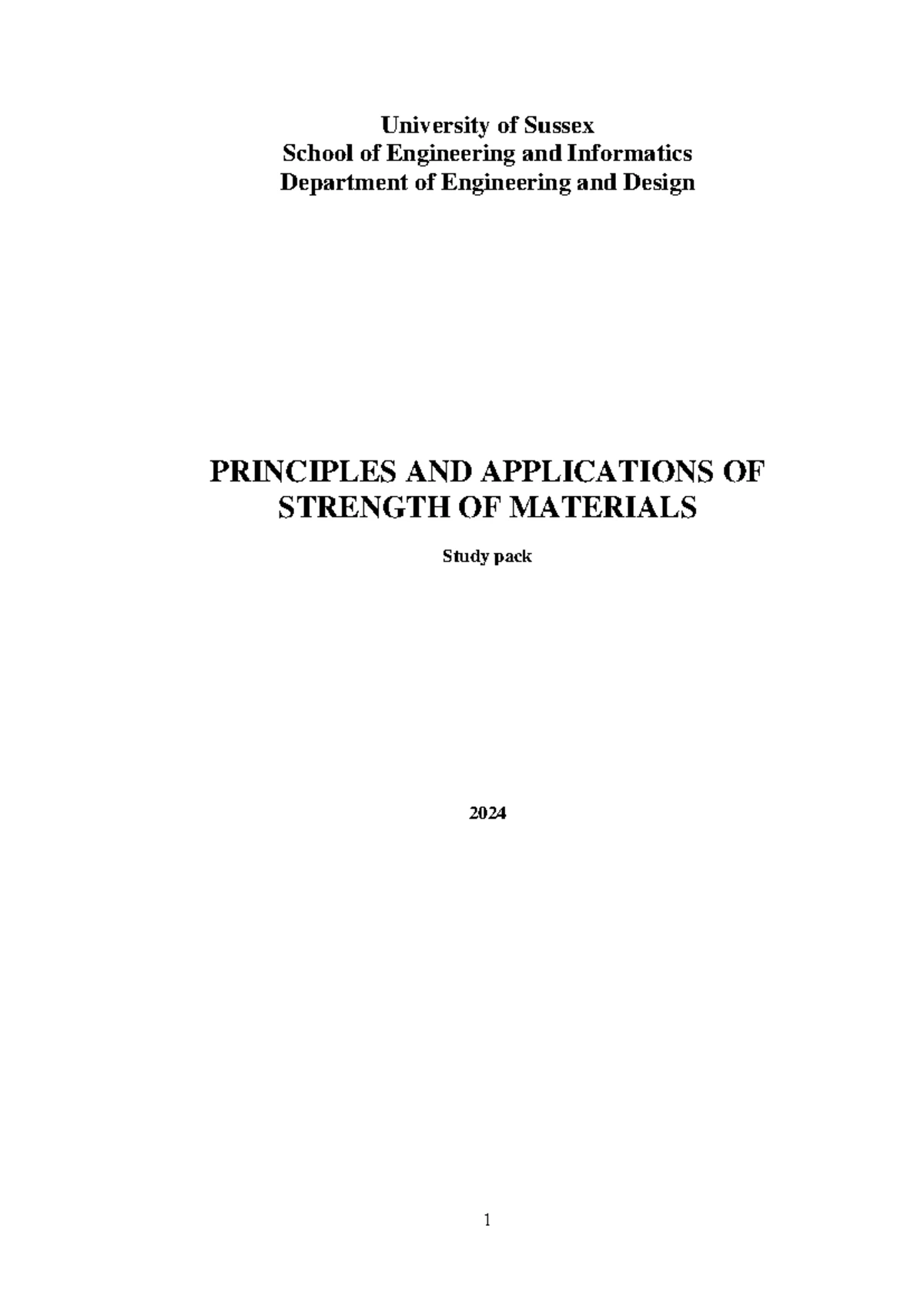 SM Final Exam Formula Sheet: Strength of Materials Principles - Studocu