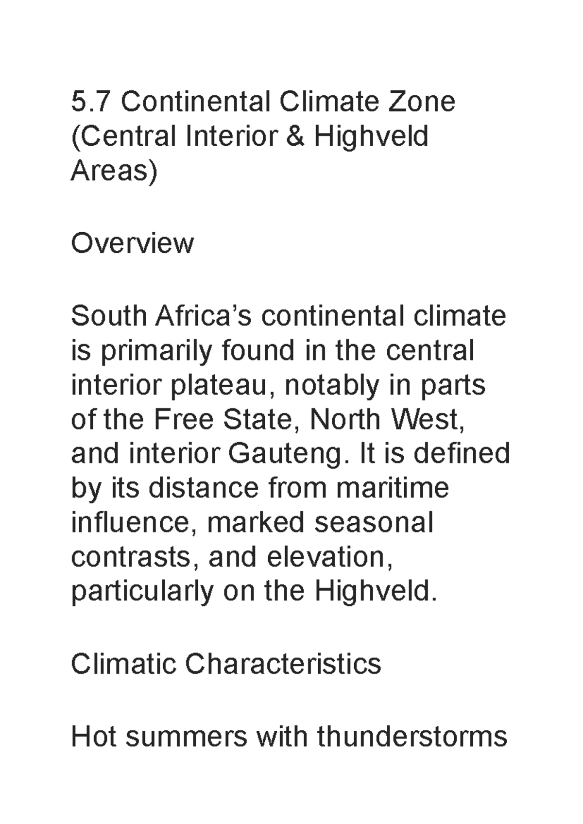 Geo Research Task (Pre 7) 250501: Overview of Continental Climate Zone ...