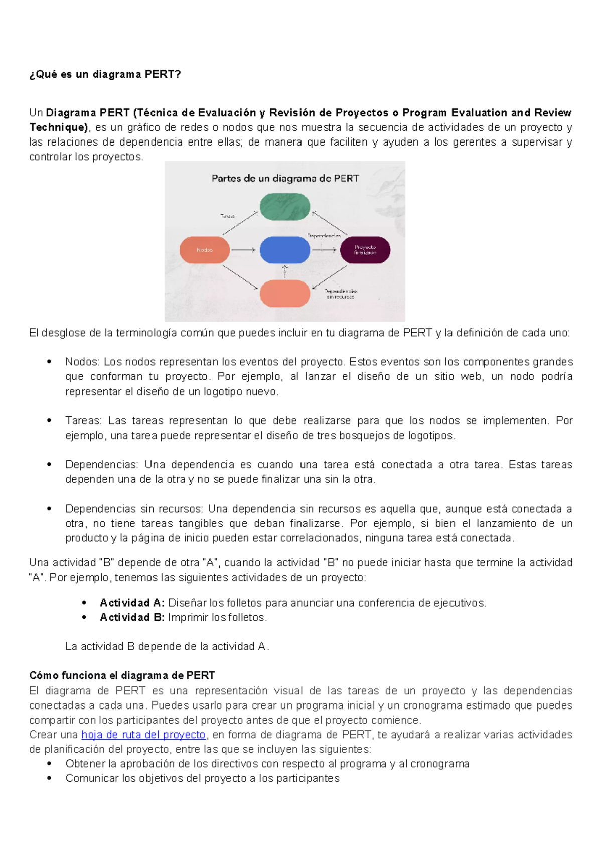 Diagrama PERT: Guía Completa para la Clase N°1 - 12345 - Studocu