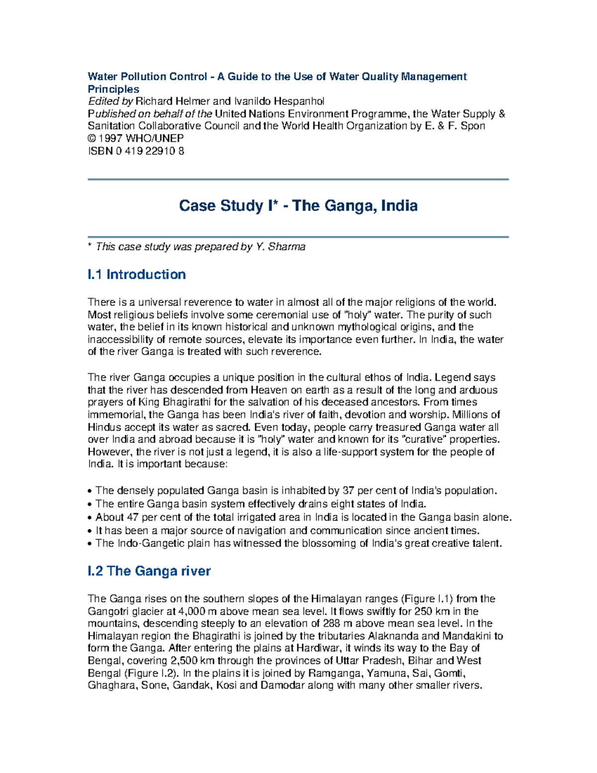 Ganga River Pollution Case Study Ppt