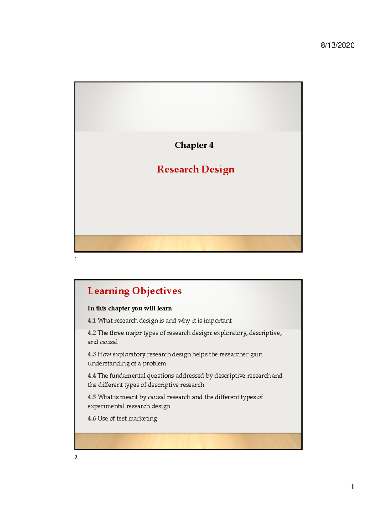 BUS210 2020 Chapter 4 Slides - Chapter 4 Research Design Learning ...