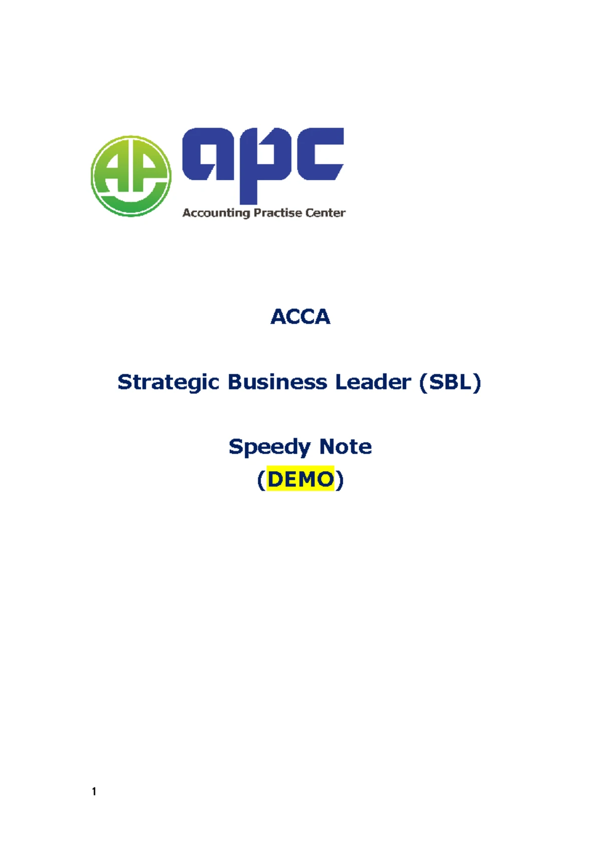 ACCA SBL Essential Notes: Strategic Business Leadership Overview - Studocu