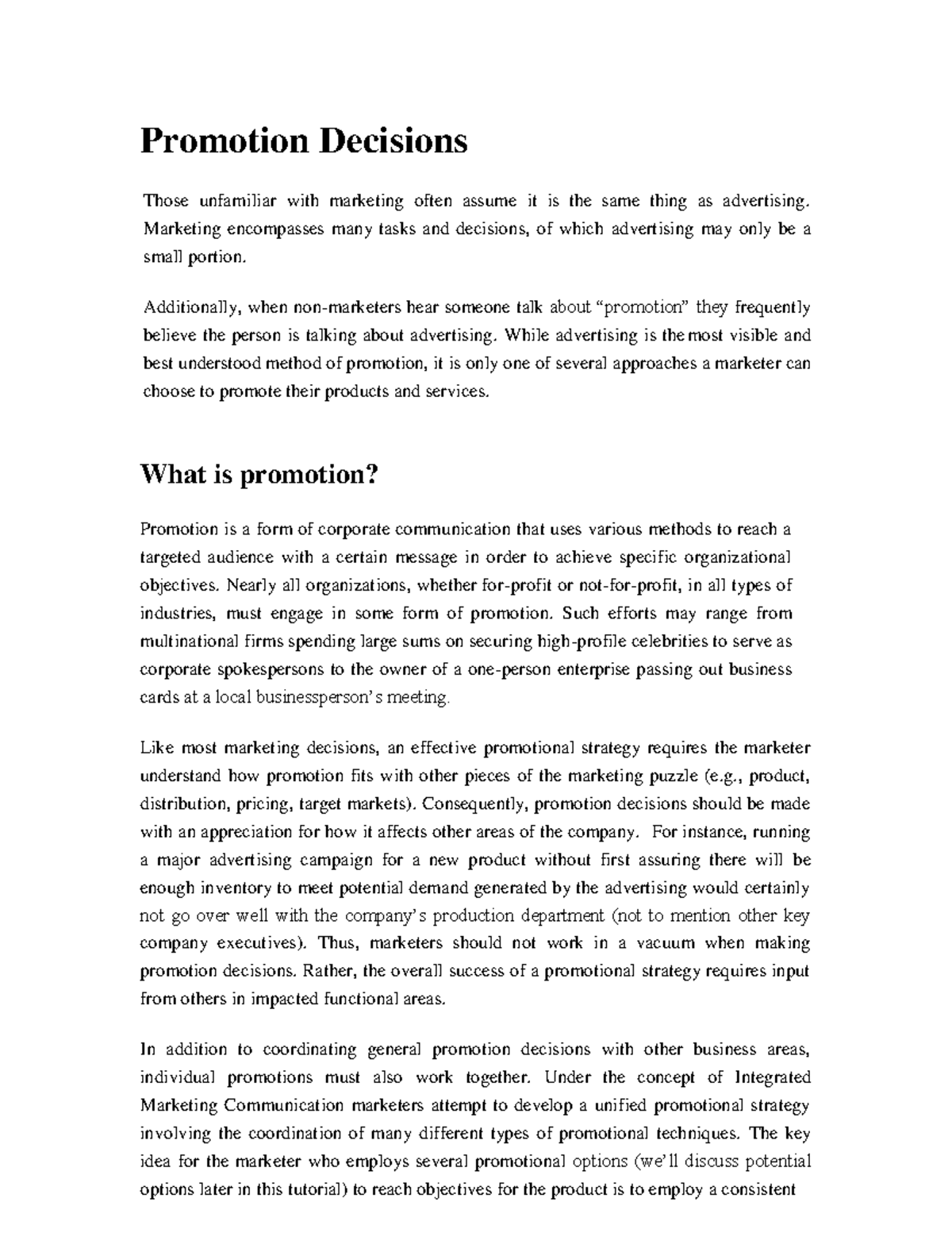 Strategic Decisions in Promotion & Distribution: Trends in Marketing ...