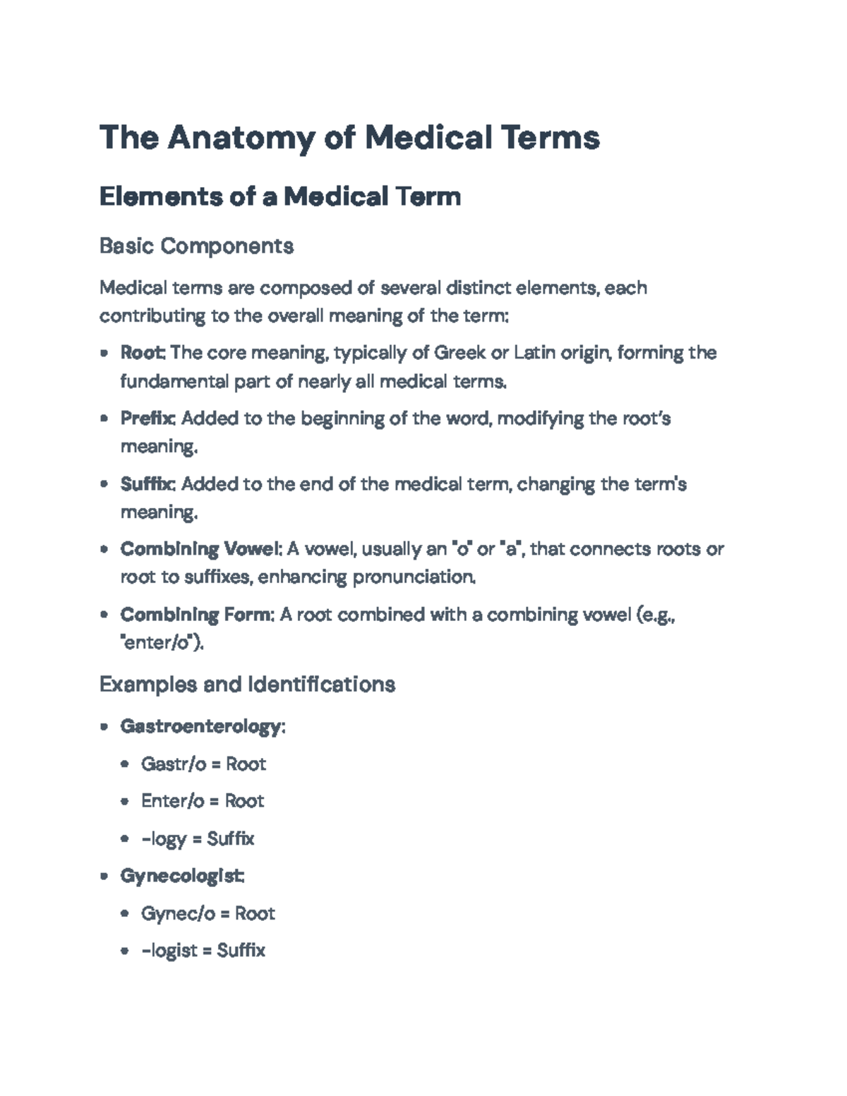 Medical Terminology Essentials: Anatomy of Terms and Components - The ...