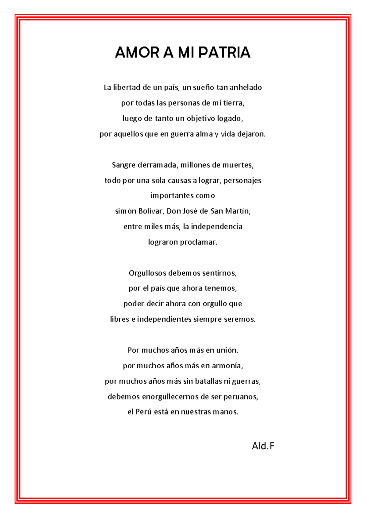 AMOR A MI PATRIA: Reflexiones sobre la Libertad y la Independencia ...