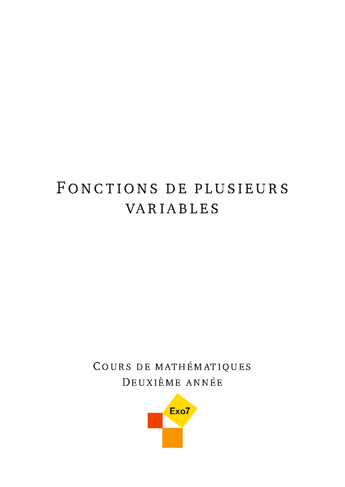 Matrice Jacobienne et Fonctions de Plusieurs Variables - Cours de ...