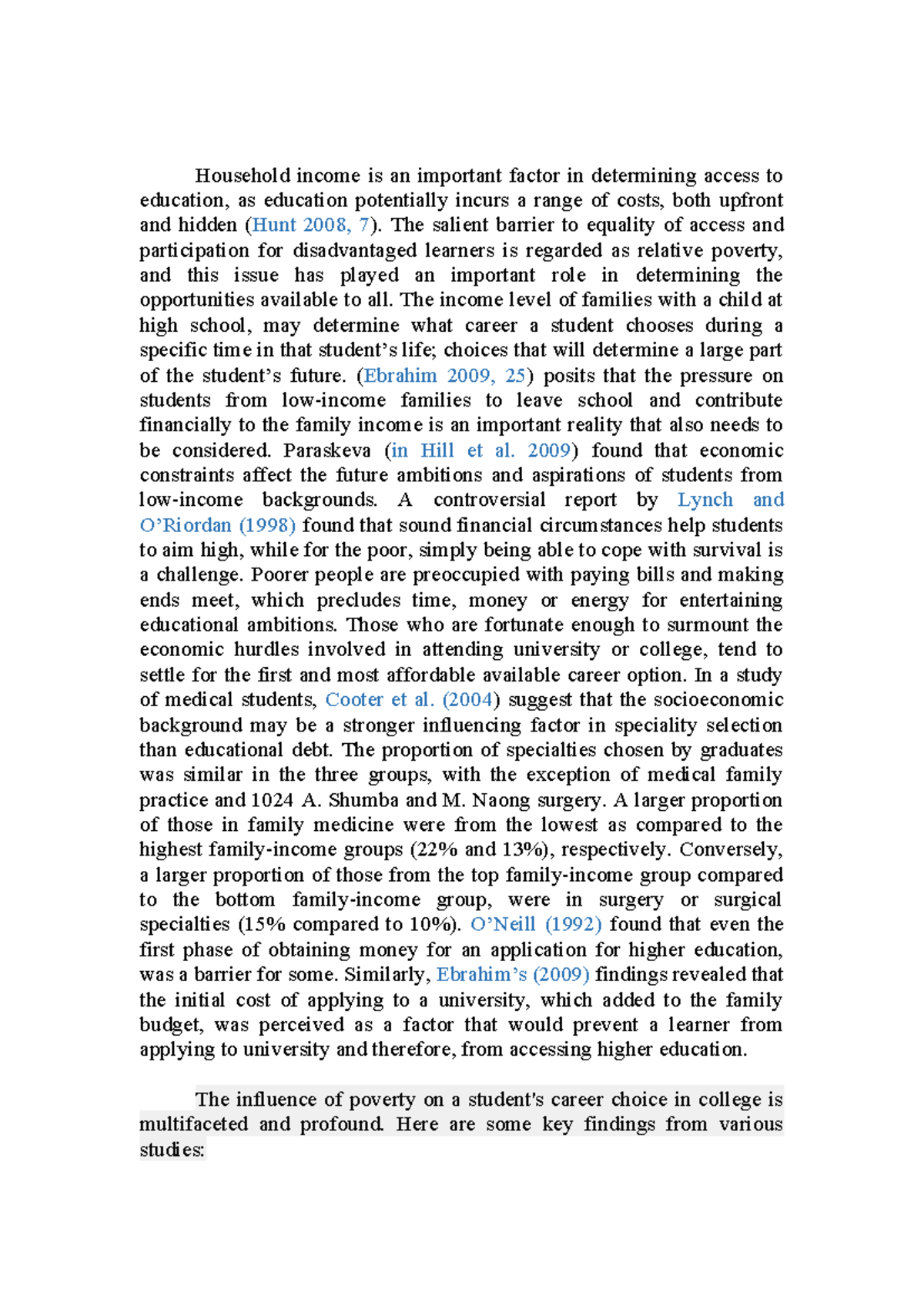 RRL - The Impact of Household Income on Education Access and Choices ...
