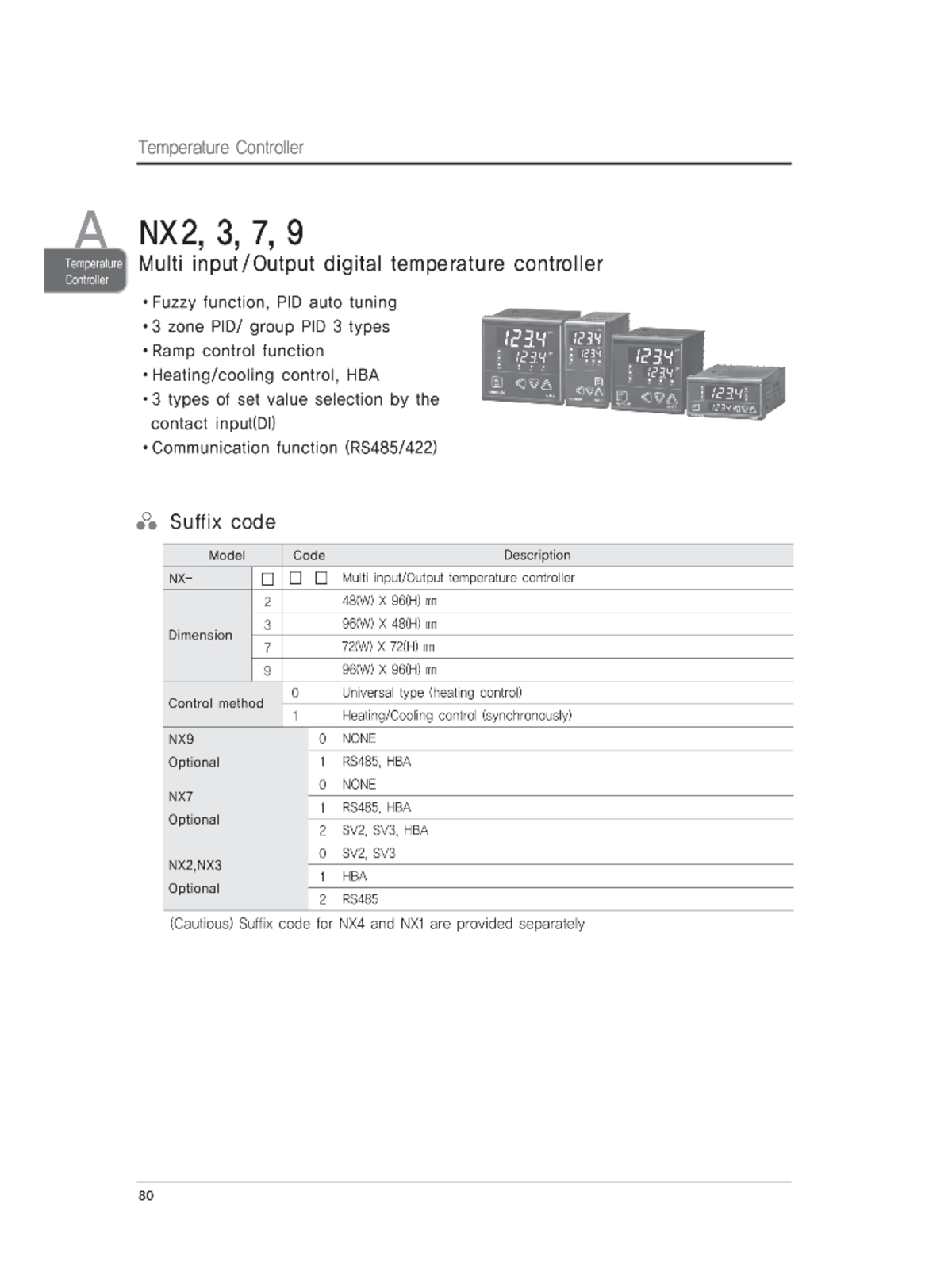 NX Series - Control de temperatura - Temperature Controller A NX2, 3, 7 ...