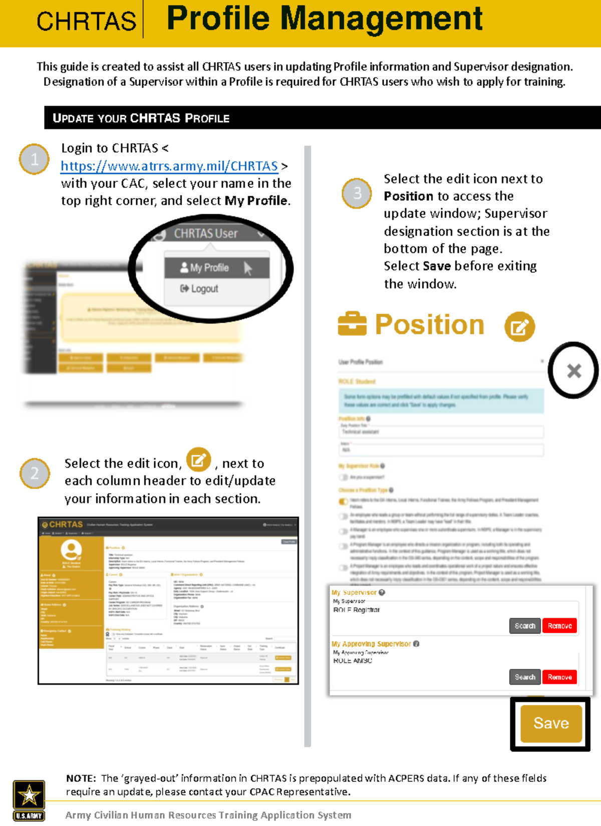 CHRTAS Profile Management Guide: Updating Your Info - Studocu