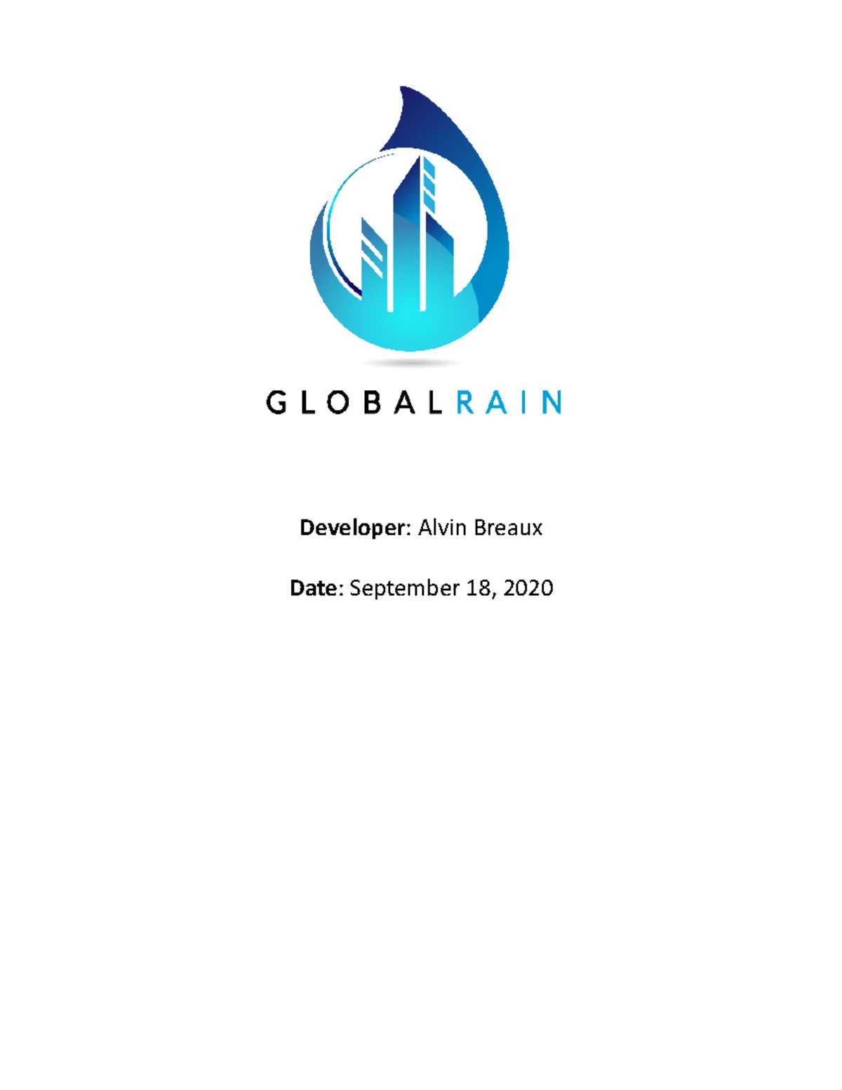 IT 145 Global Rain Summary Report - Developer: Xiaochen Huang Date: 03 ...