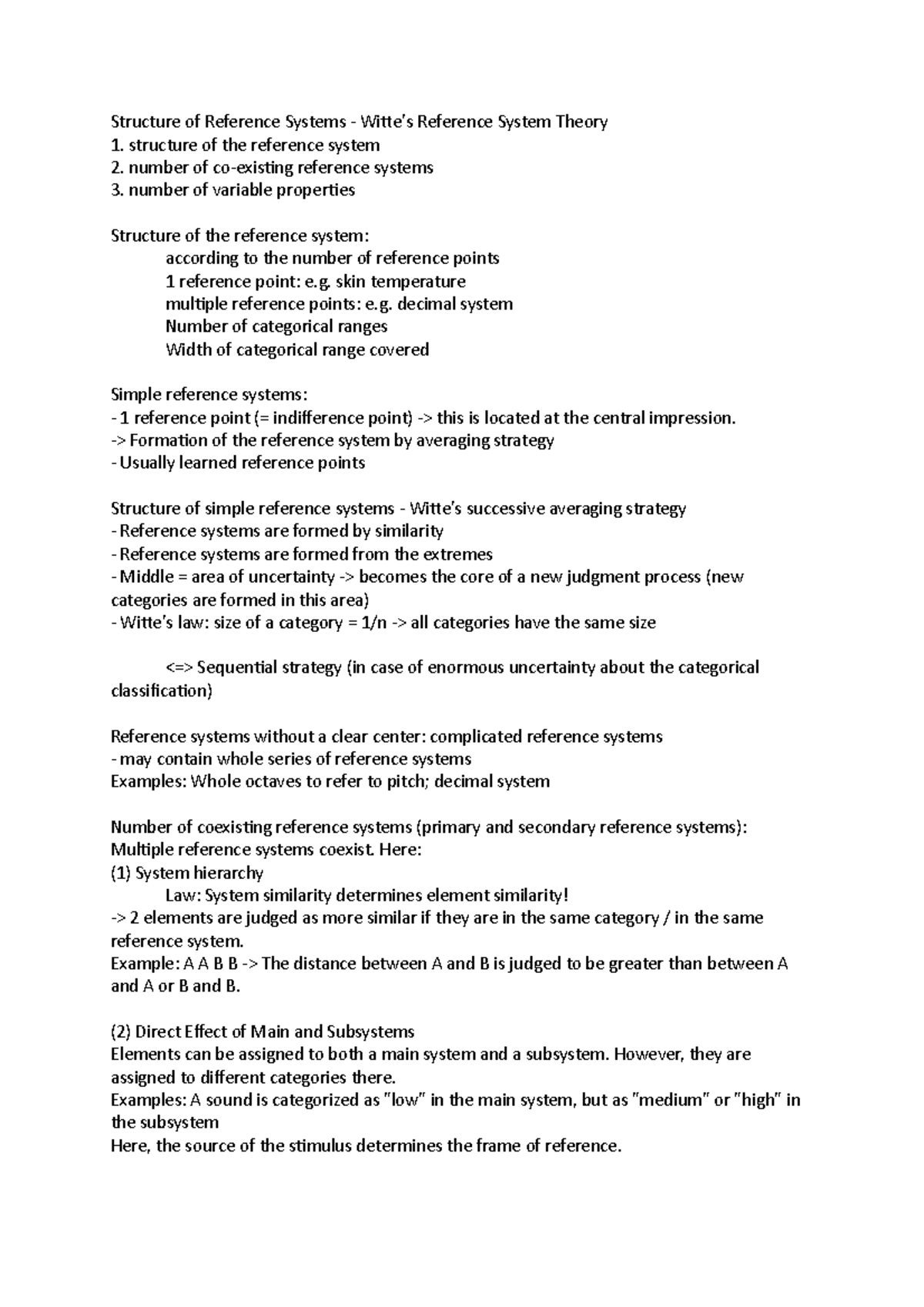 Witte's Reference System Theory: Structure and Variable Properties ...
