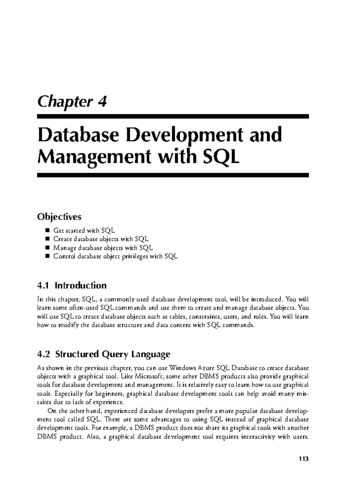 Cloud Database Development and Management: Chapter 4 - SQL Object ...