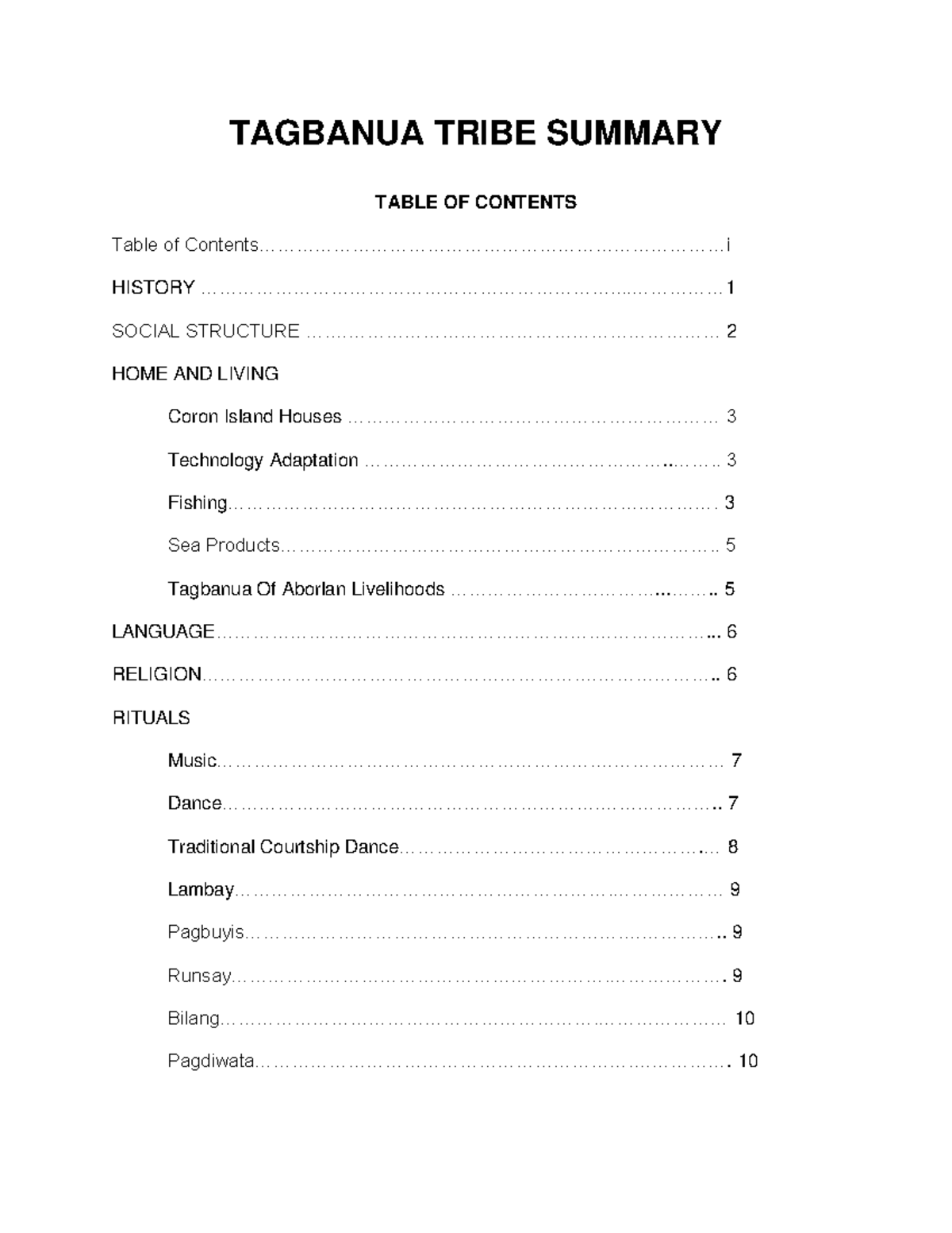 TAGBANUA TRIBE (ETHNO-102) SUMMARY: CULTURE, HISTORY, AND TRADITIONS ...