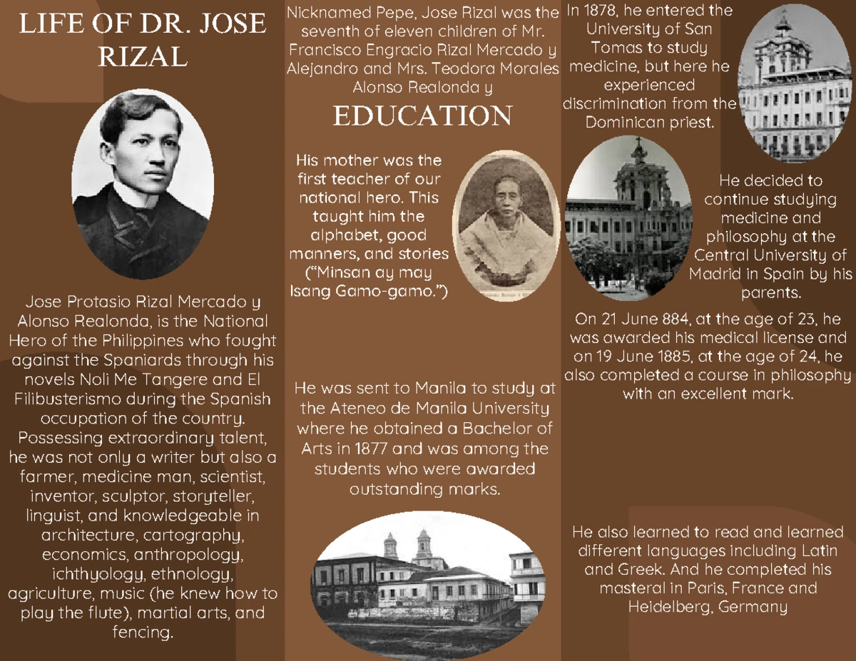 Jose Rizal's Studies on Botany & Agriculture in Dapitan Exile - Studocu