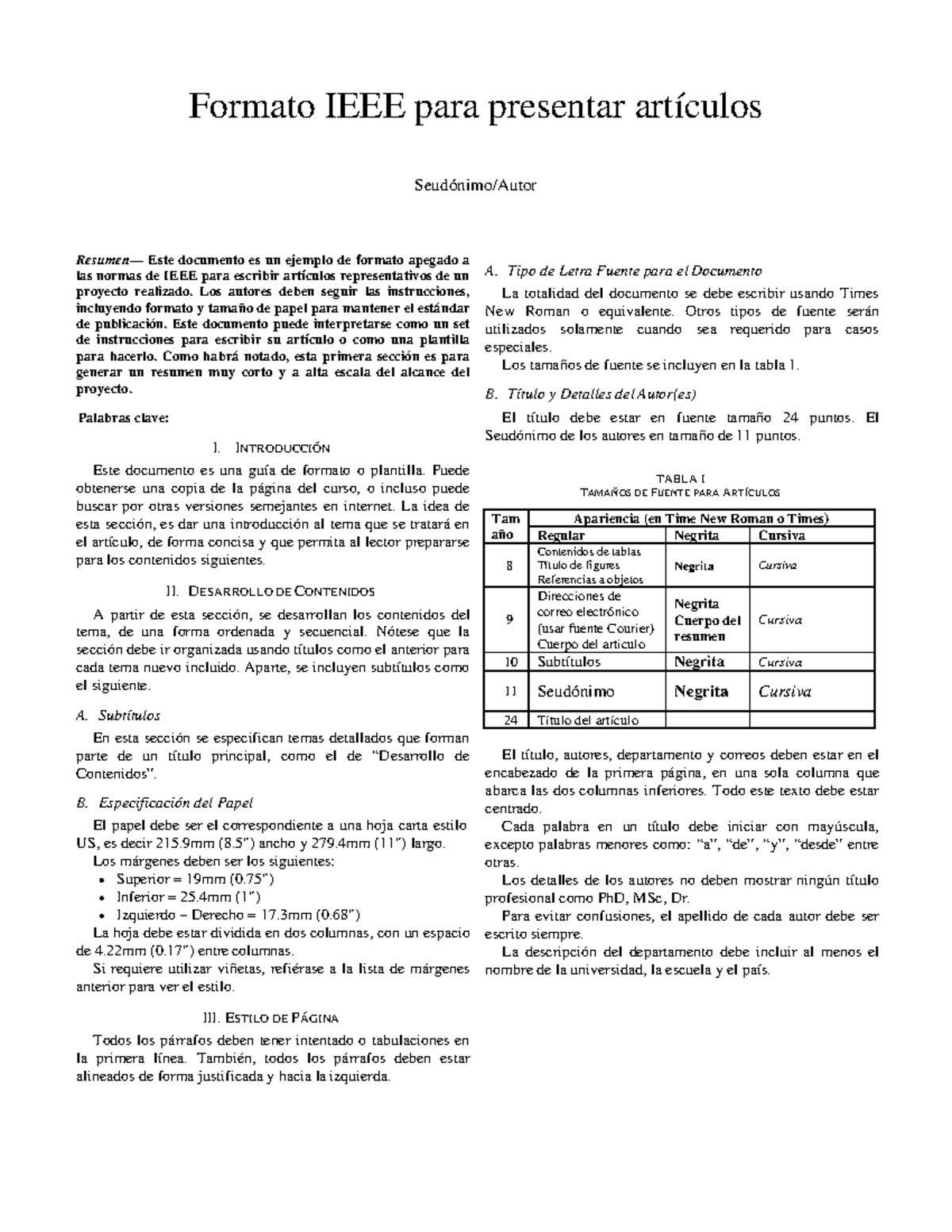 Formato IEEE para la Presentación de Artículos - Guía Completa - Document Preview
