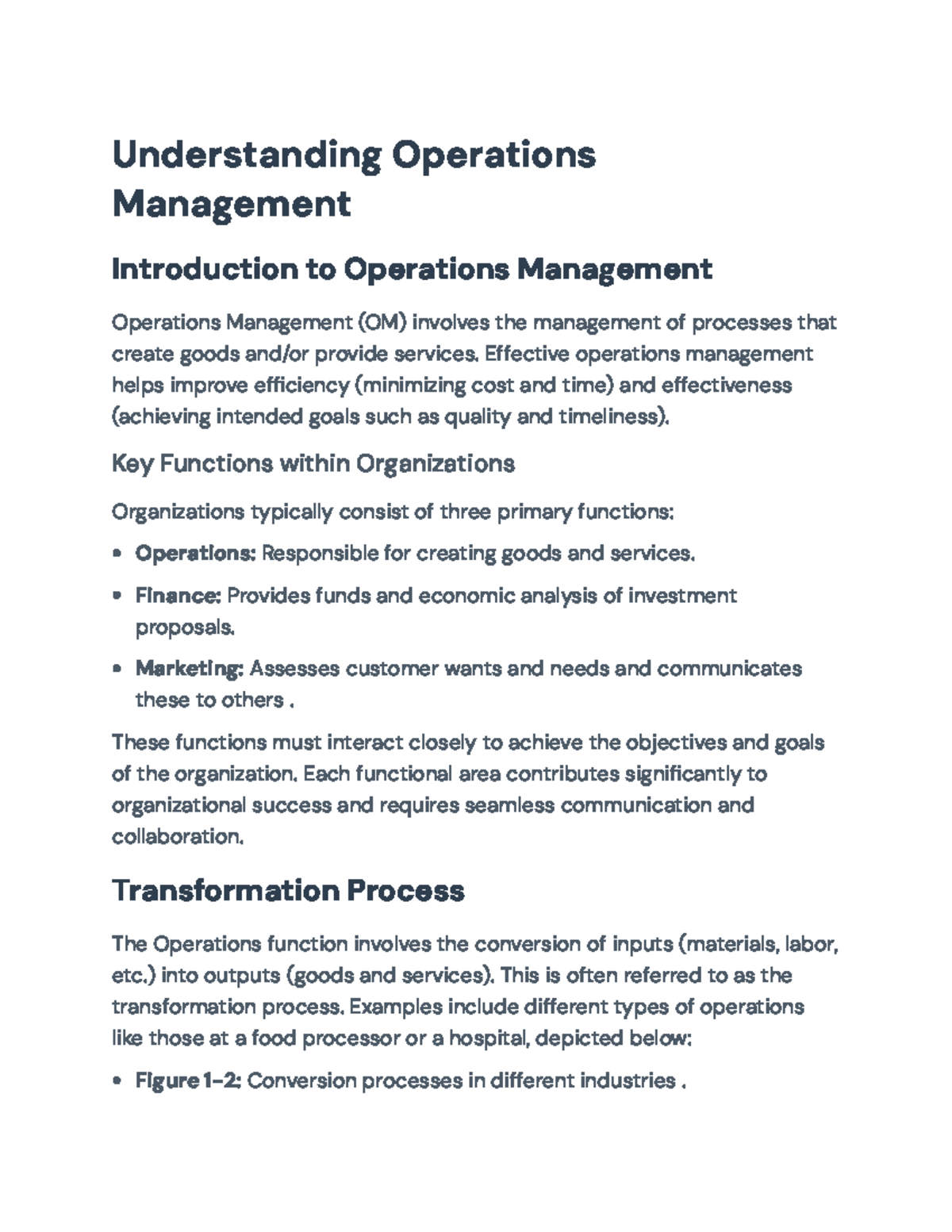 Understanding Operations Management: Key Concepts and Trends ...