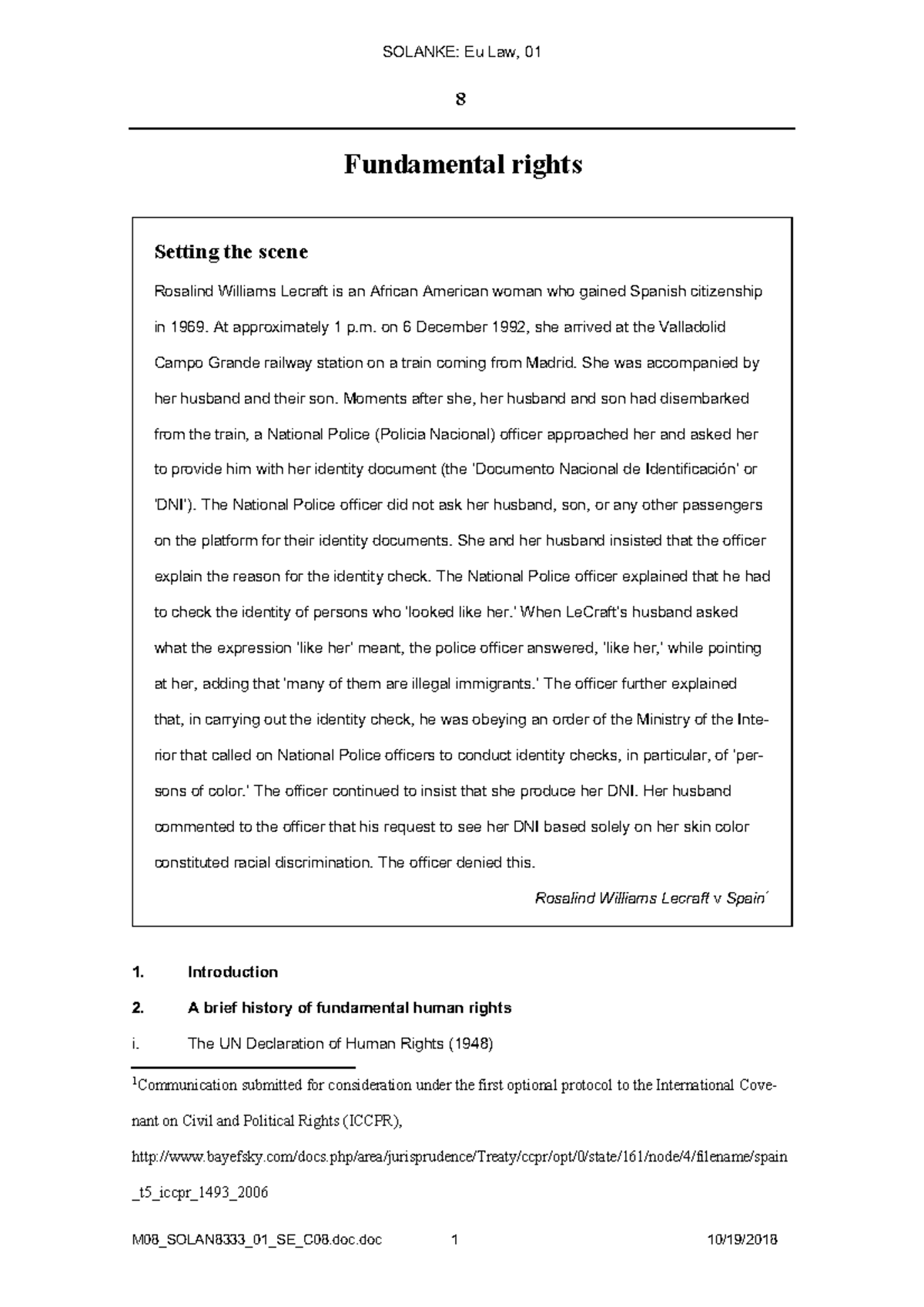 Chapter 8: Evolution of Fundamental Rights in Human Rights Law - Studocu