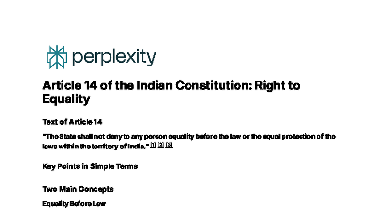Article 14 of the Indian Constitution: Understanding Right to Equality ...