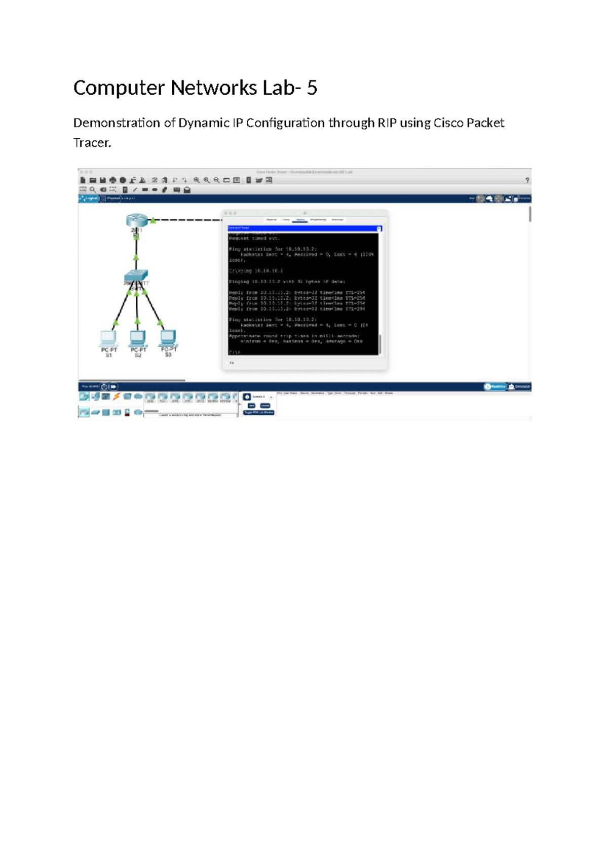 Computer Networks Lab5 - B.Tech CSE (3rd Year) - Studocu
