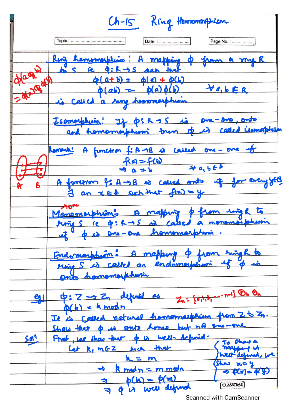Ring Theory KG Ch-15: Comprehensive Notes on Homomorphisms - Studocu
