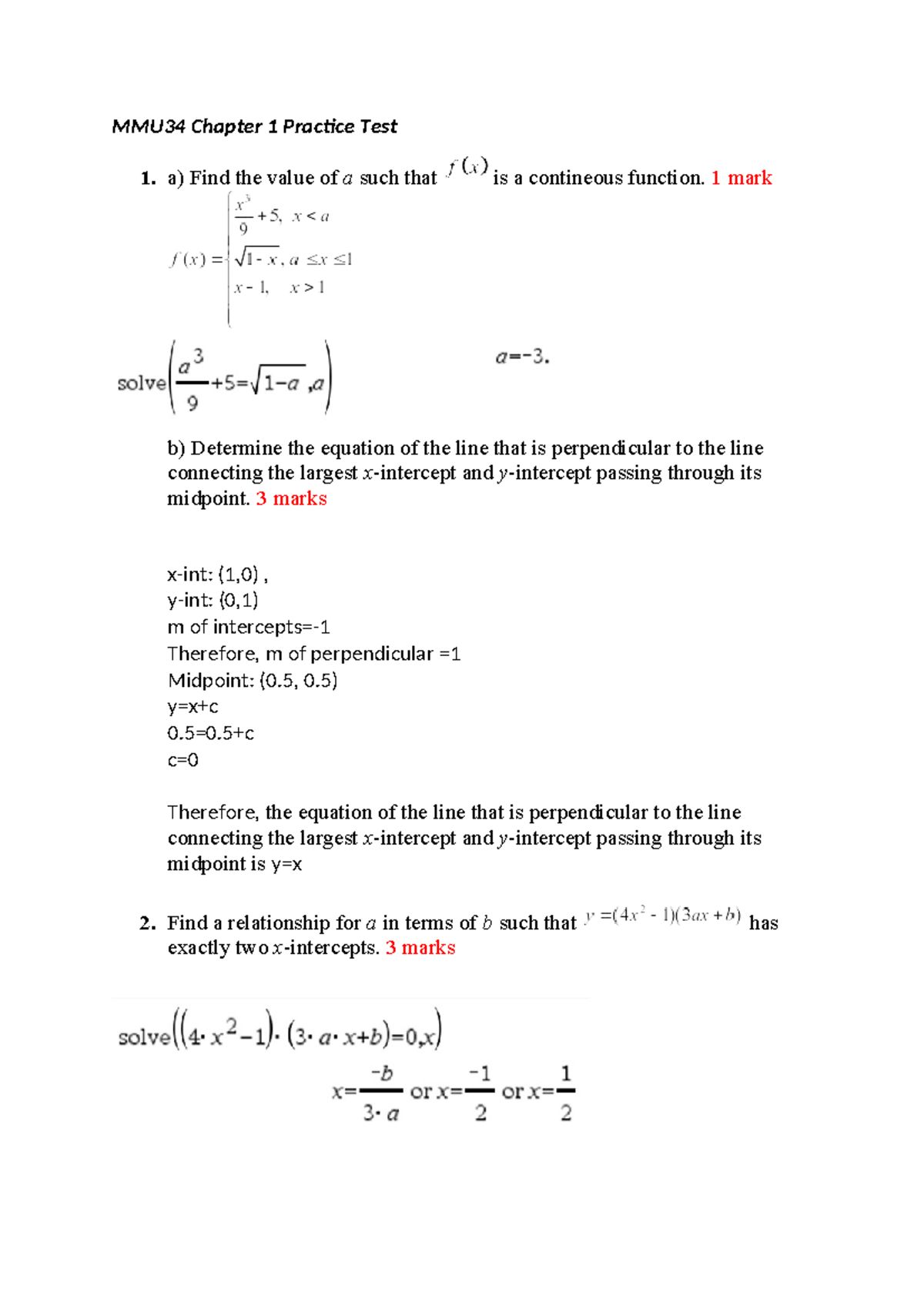 MMU34 Chapter 1 Practice Test Solutions - Studocu