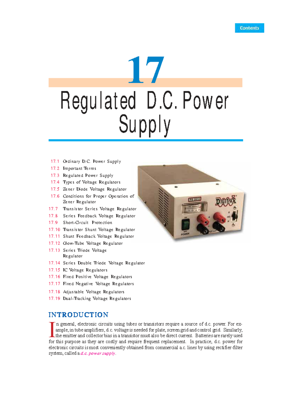 CH-17 - Regulated D.C. Power Supply in Electronics (MNECT309) - Studocu