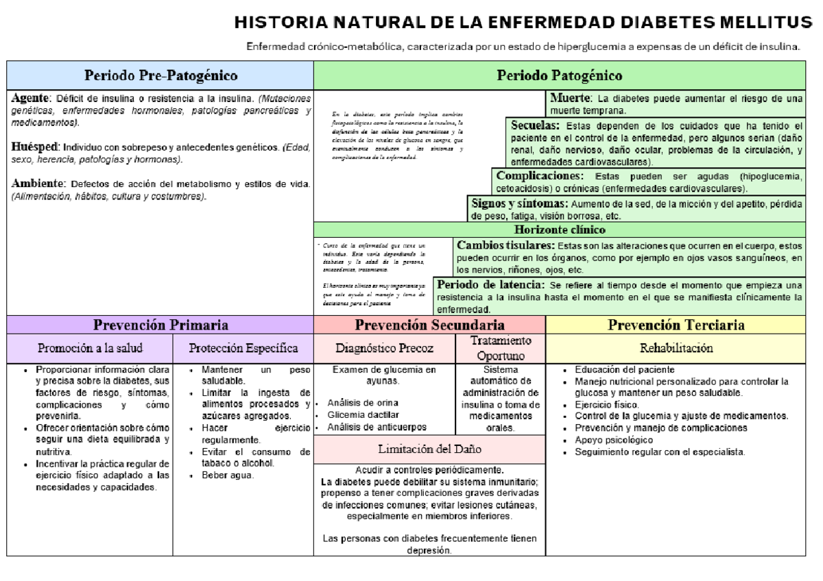 Historia Natural de la Diabetes Mellitus: Complicaciones y Manejo