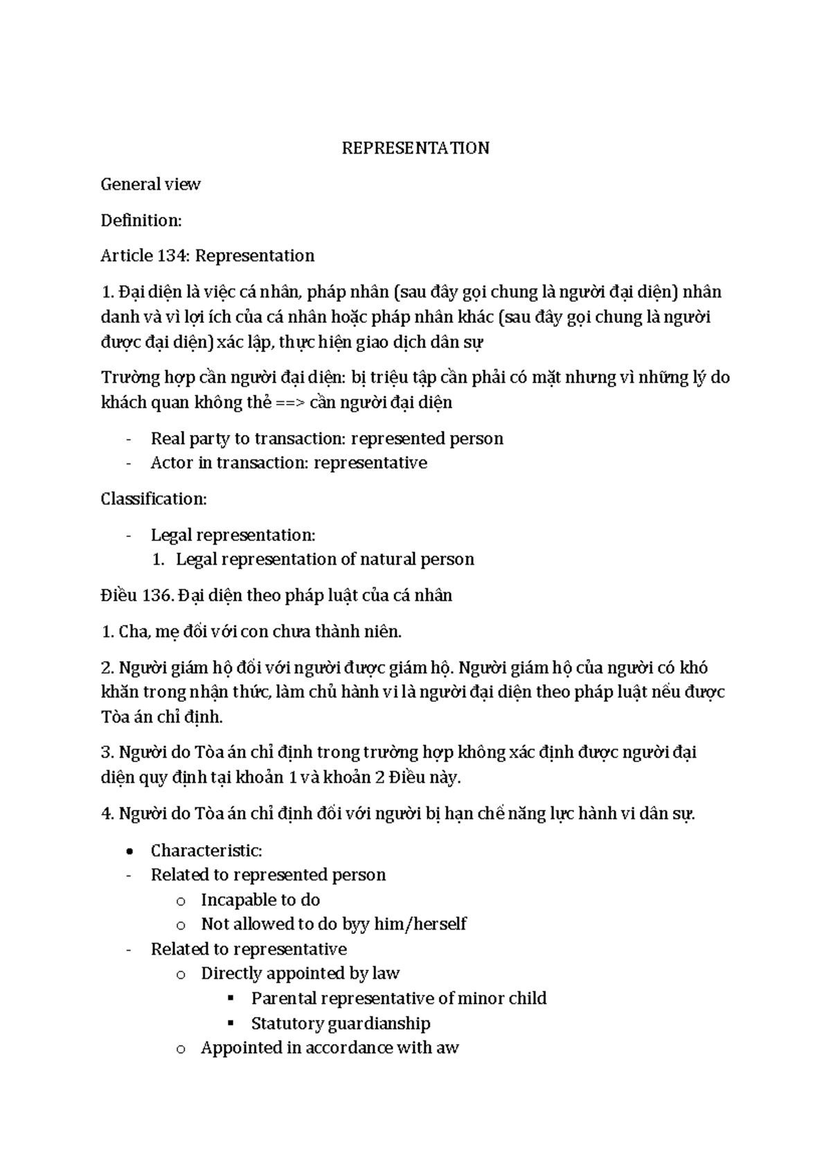 Representation - Ffhh - REPRESENTATION General view Definition: Article ...