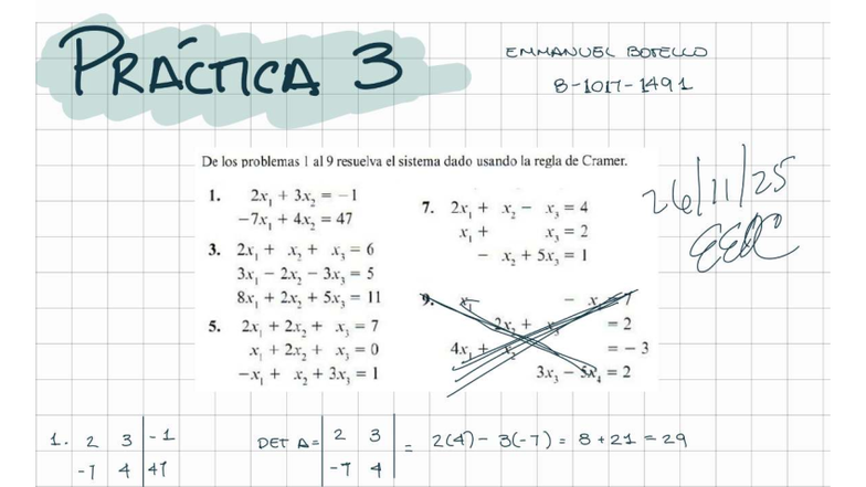 Práctica 3: Resolución de Sistemas con Regla de Cramer EEdC 251202 ...
