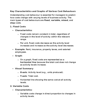 Formula sheet acct final - Absorption Costing: Direct materials ...