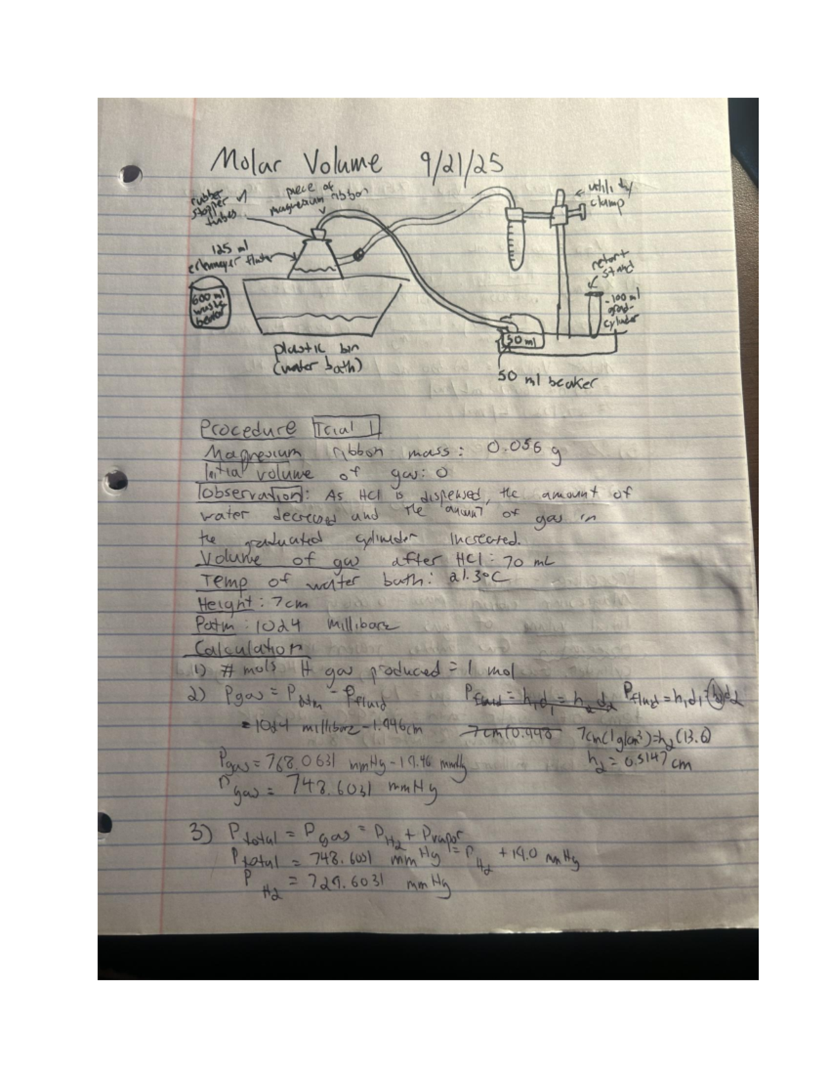 Molar Volume Lab Report - CHEM 125 Final Experiment Analysis - Studocu
