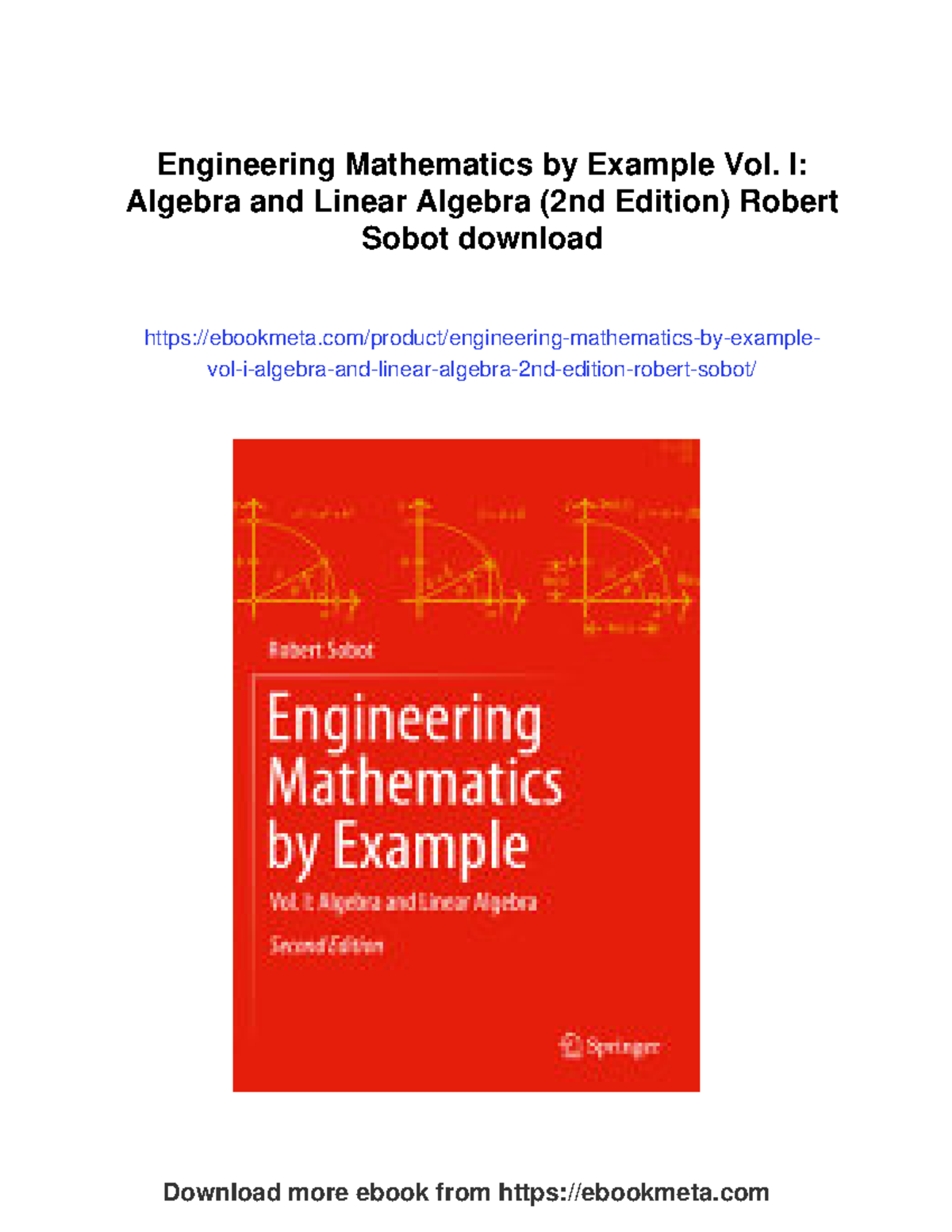 Engineering Mathematics Example Vol. I: Algebra & Linear Algebra (2nd ...