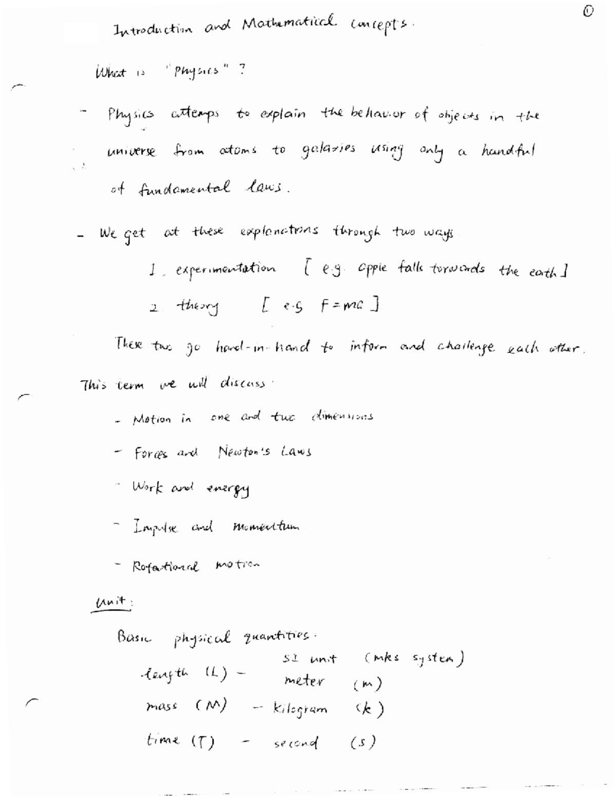 Final Exam Study Guide for PHYS101: Introduction to Physics Concepts ...