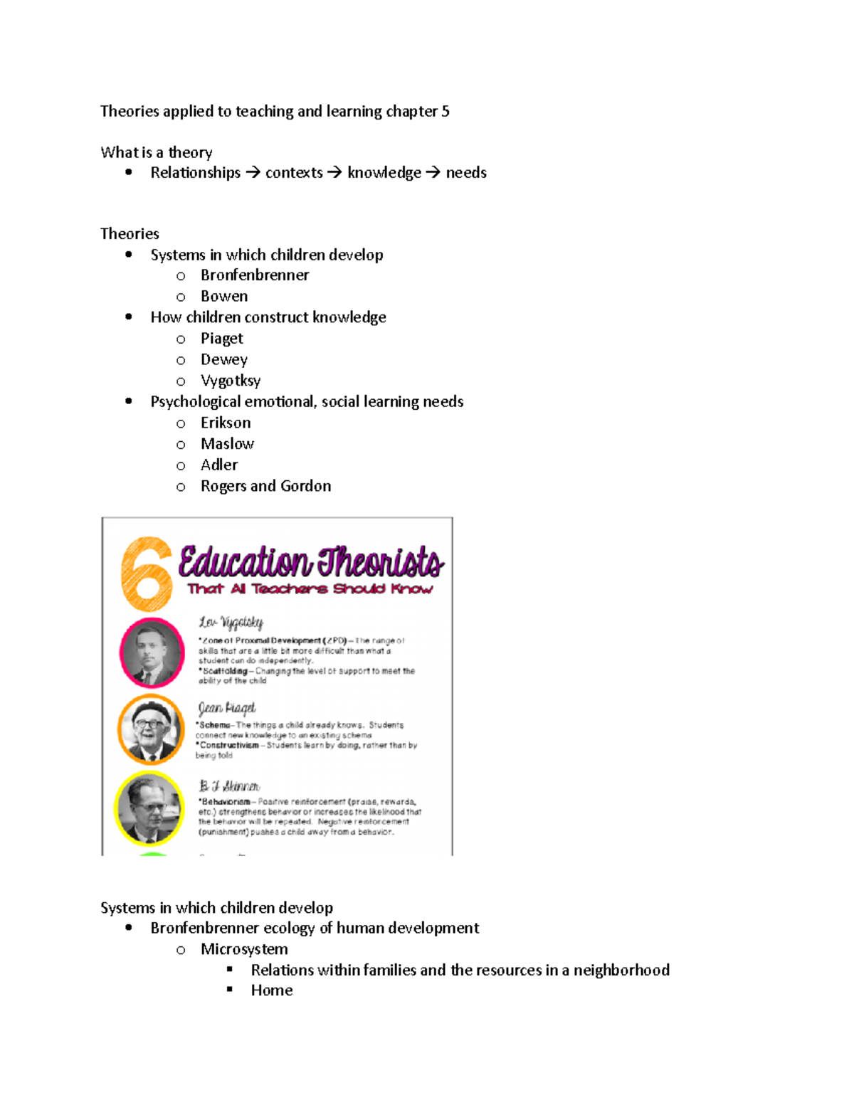 Theories of Teaching & Learning - Chapter 5 Overview - Studocu