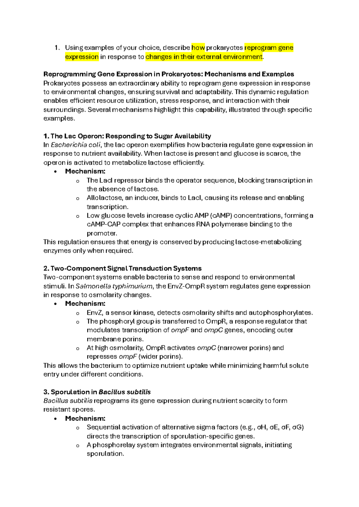 case study for exam - Using examples of your choice, describe how ...