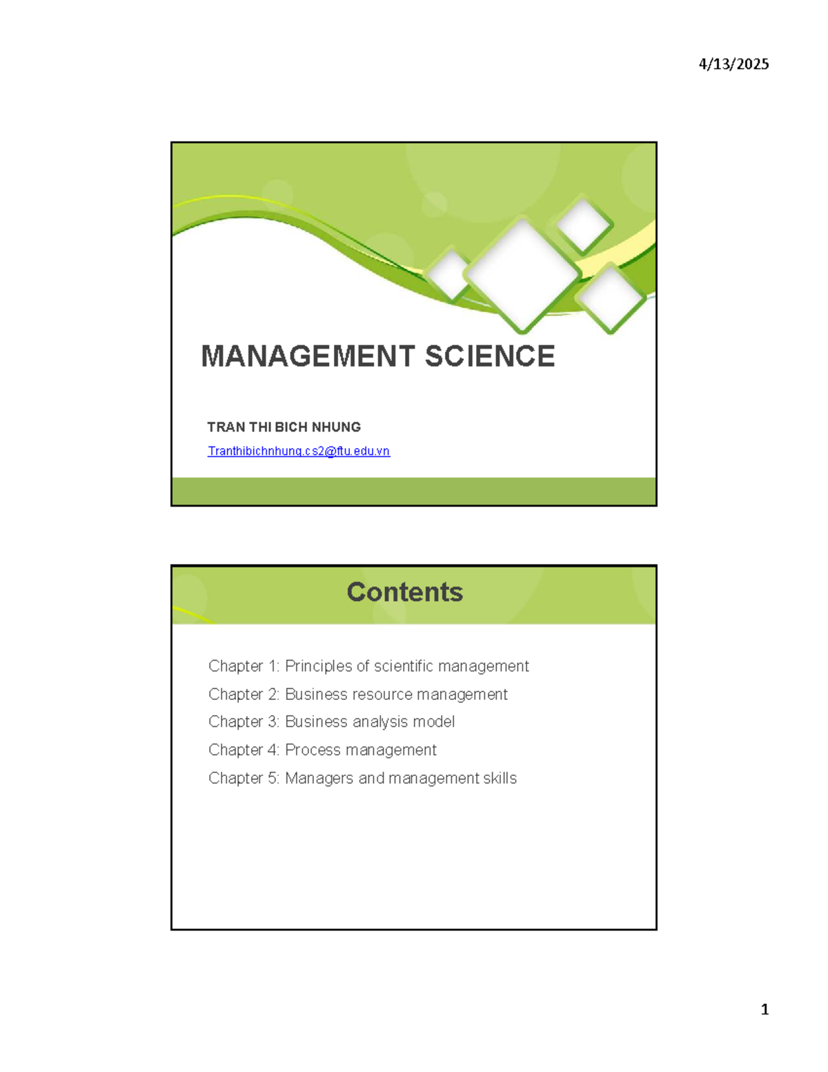 MANAGEMENT SCIENCE: Chapter 4 - Process Management Overview - Studocu